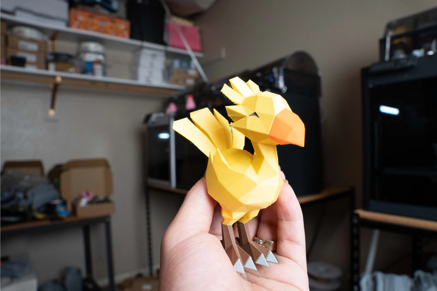 Final Fantasy 3D printed Lowpoly Chocobo