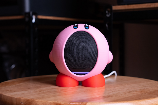 Kirby inspired Alexa Dot holder