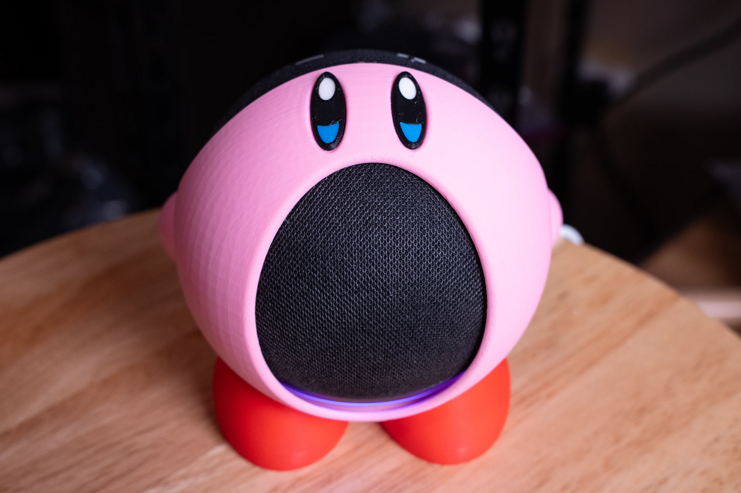 Kirby inspired Alexa Dot holder