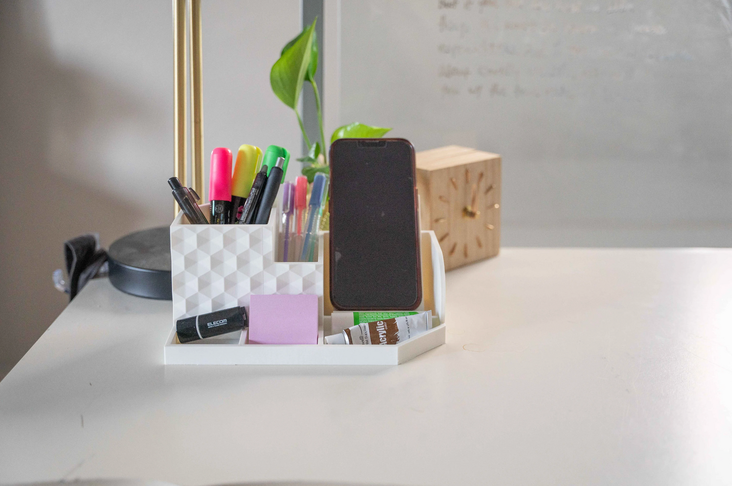 Minimalist Desk Organizer & Cell Phone Holder